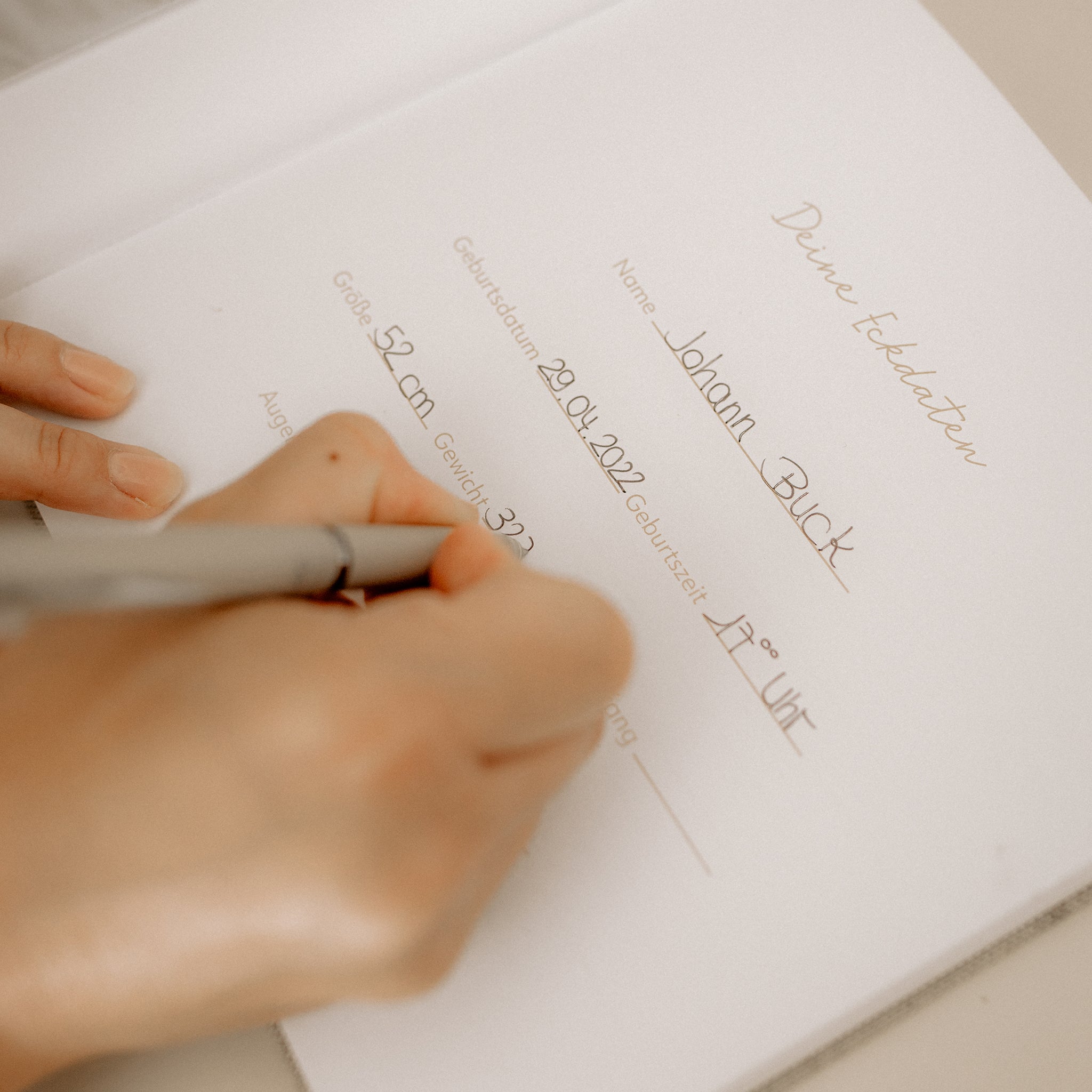 Inhaltsseite des Babybuches Dein kleines Leben