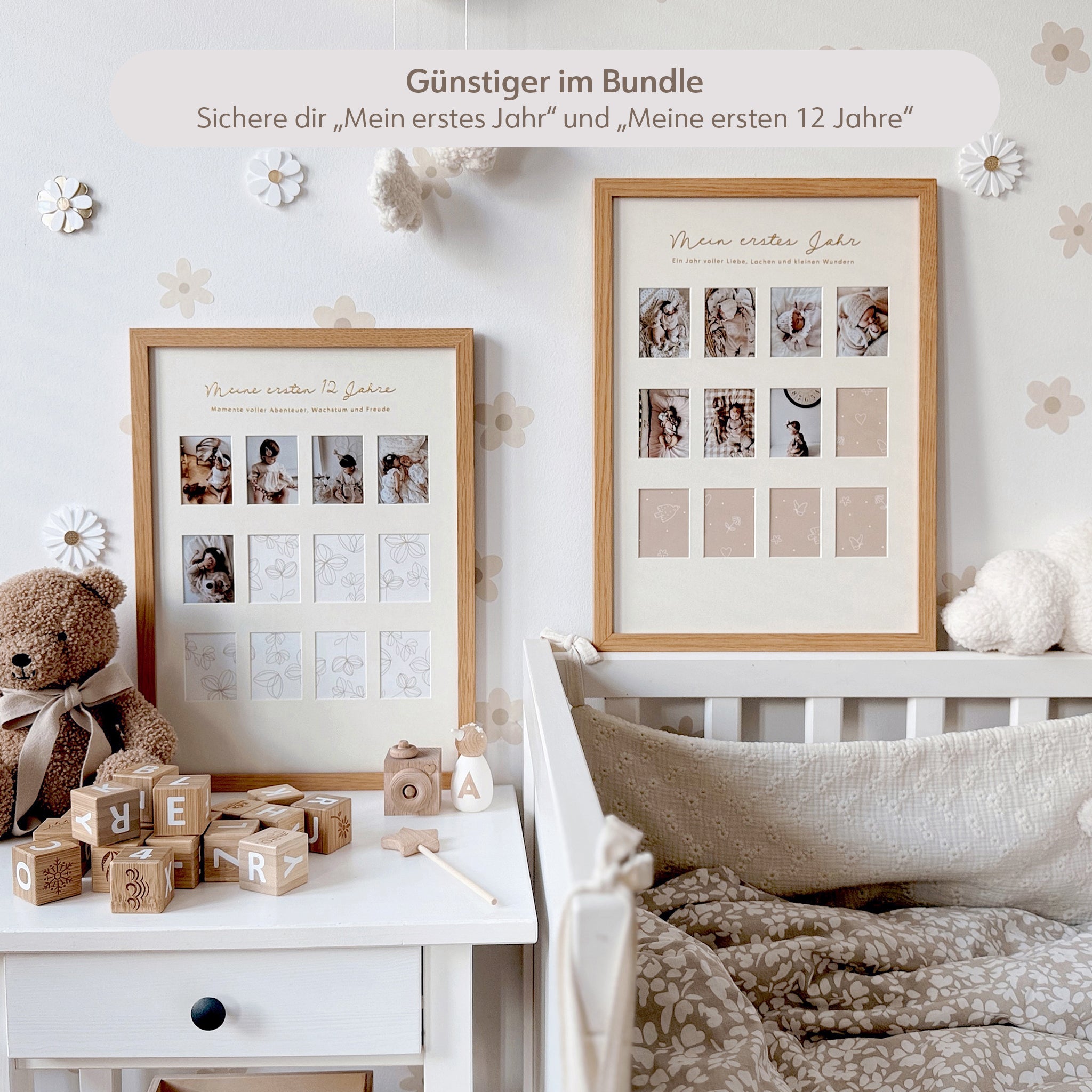 DETIHO Bilderrahmen Für Den Ersten Schultag – 14,7x20,3 Cm Holzrahmen Mit Staffelei, Für Fotos 10x15 Cm